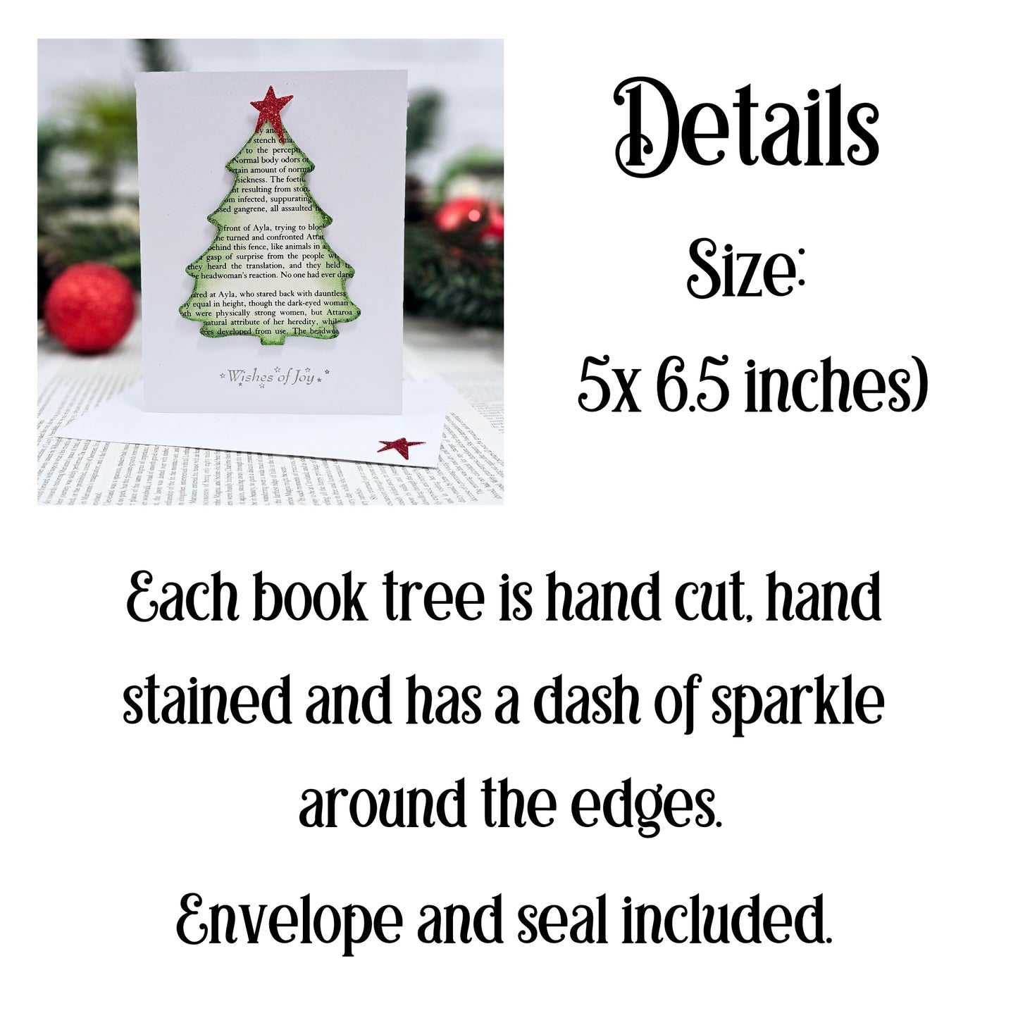 Christmas Tree Book Page Christmas Card