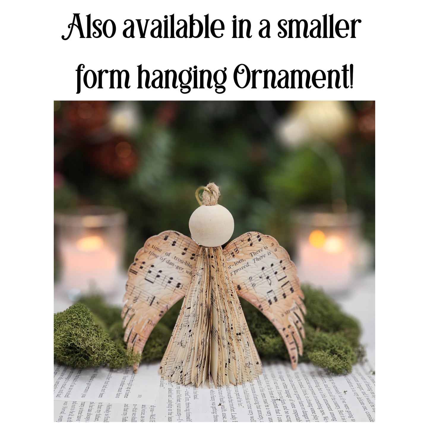 my hymn page angels are also available in a smaller ornament format.