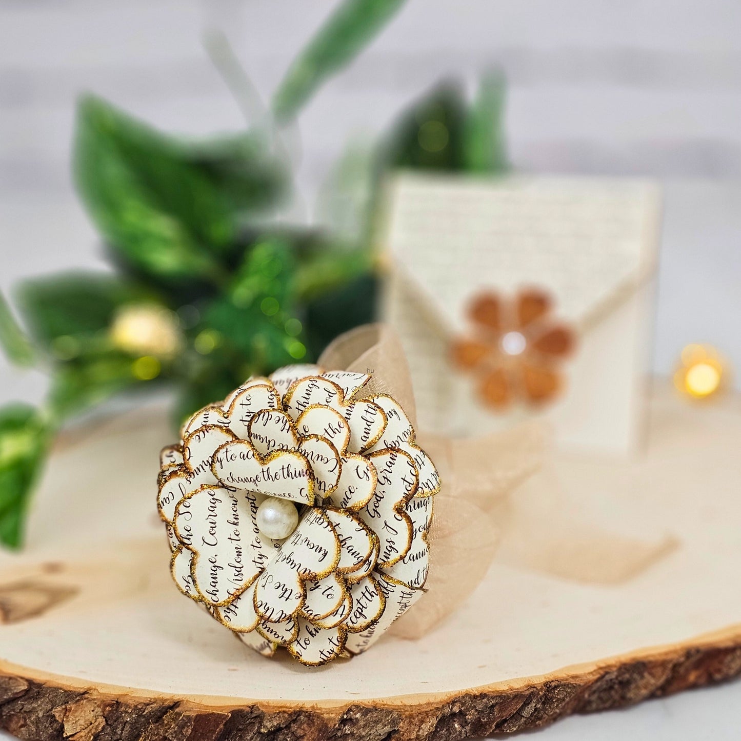 Serenity Prayer Paper Flower - Sobriety Anniversary Gift