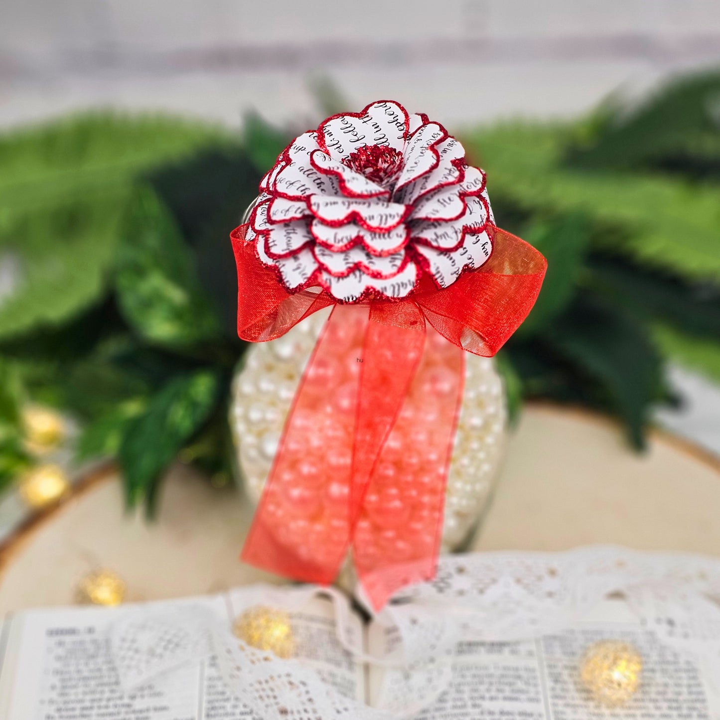 flower standing up in a vase