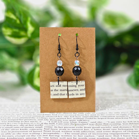 Geometric Book Page Dangle Earrings