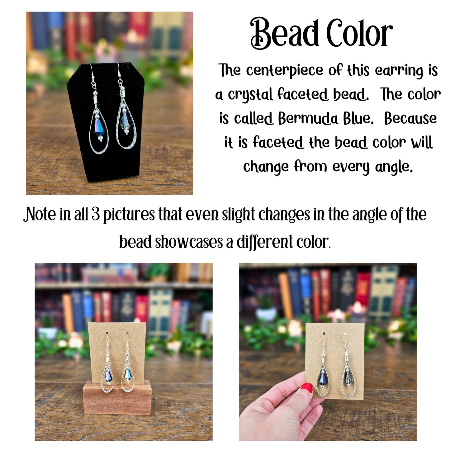 Book Page Tear Drop Earrings for Book Lover, Teacher and Book Club Gifts