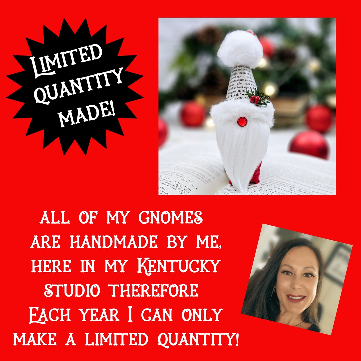 Book Page Gnome Ornament for Book Club, Reader and Teacher Gifts