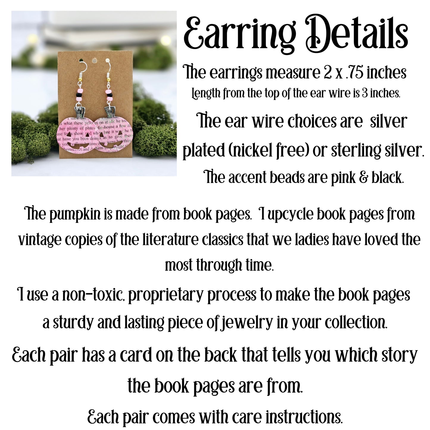 Pink Chunky Pumpkin Dangle Earrings