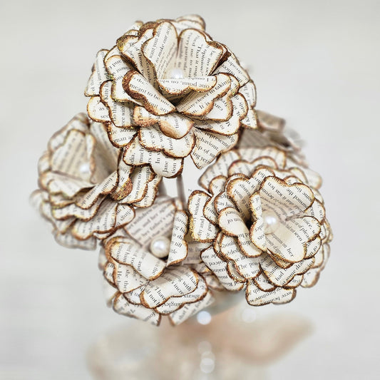 Artisan Vintage Book Page 6 Rose Bouquet made from Pride & Prejudice