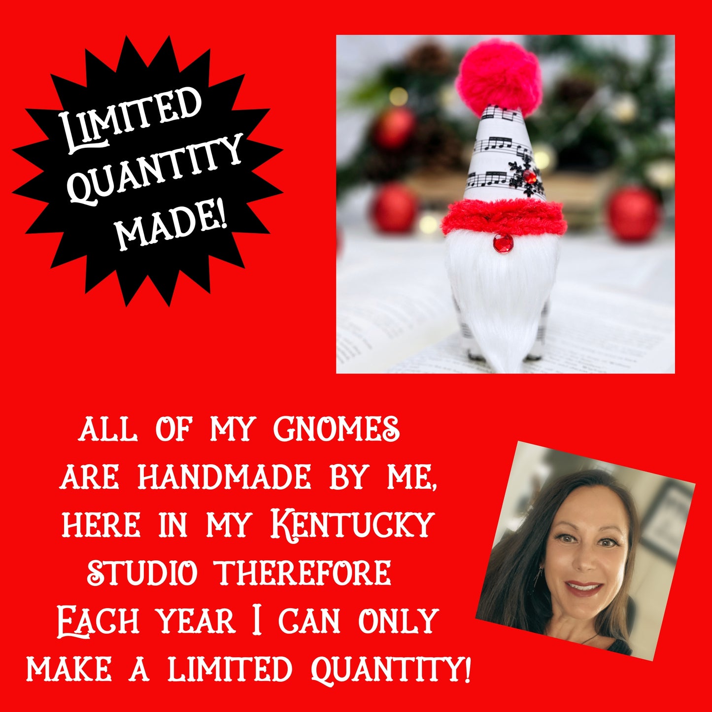 Sheet Music Gnome Christmas Ornament