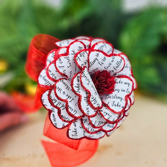 artsian made song lyric paper rose