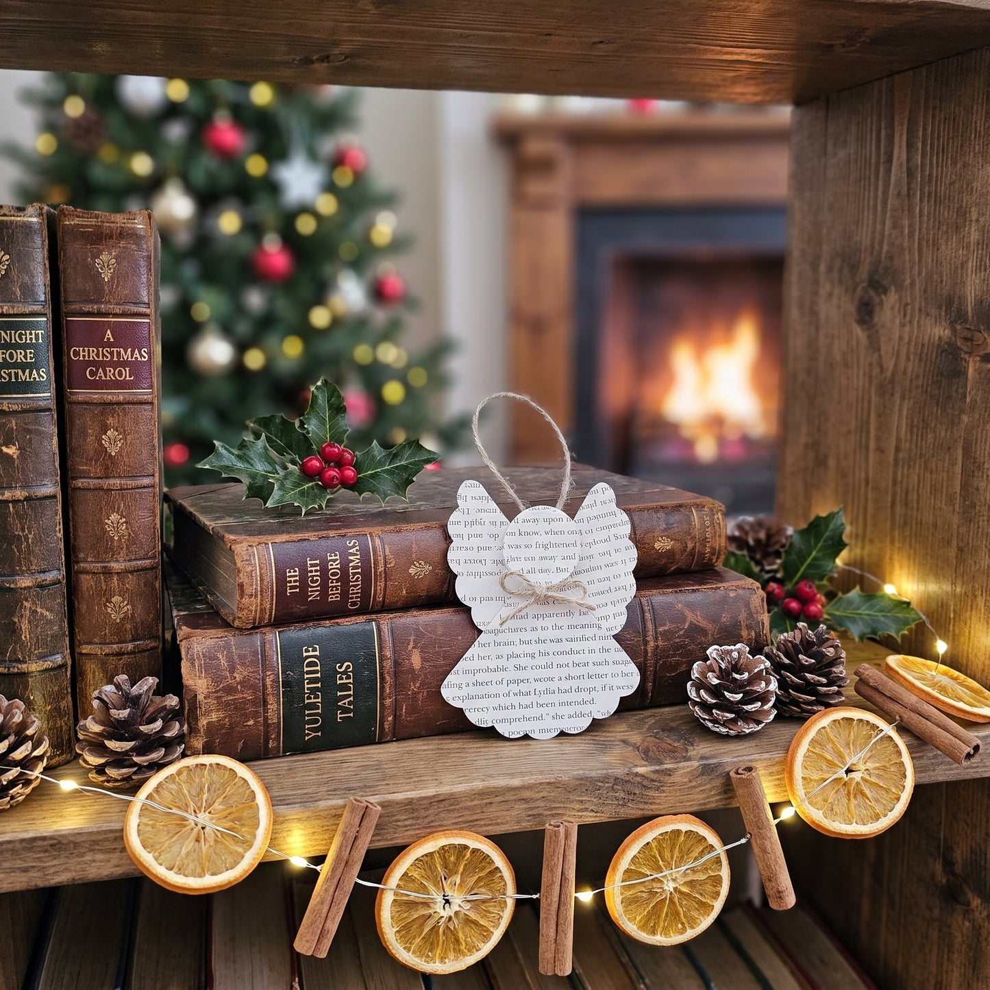 Book Page Angel Ornament