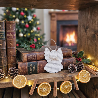 Book Page Angel Ornament