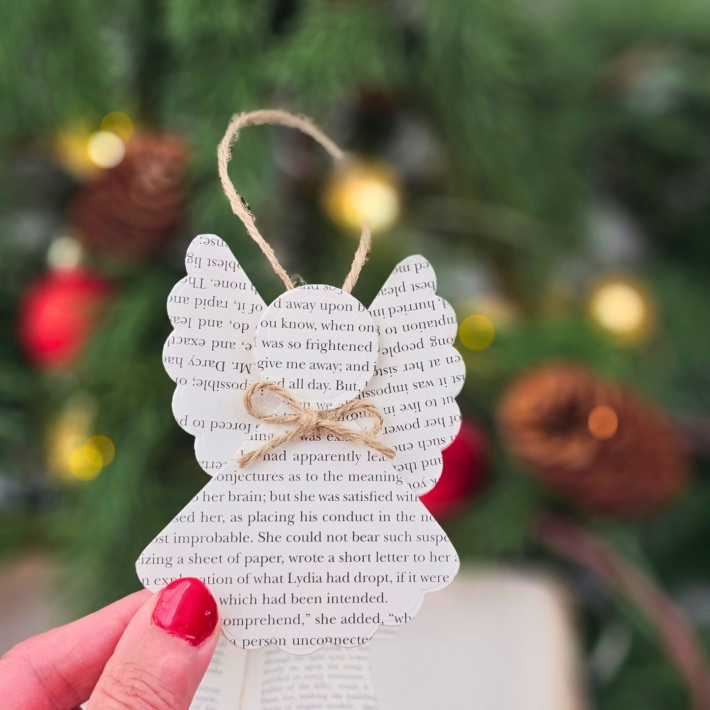 Book Page Angel Ornament