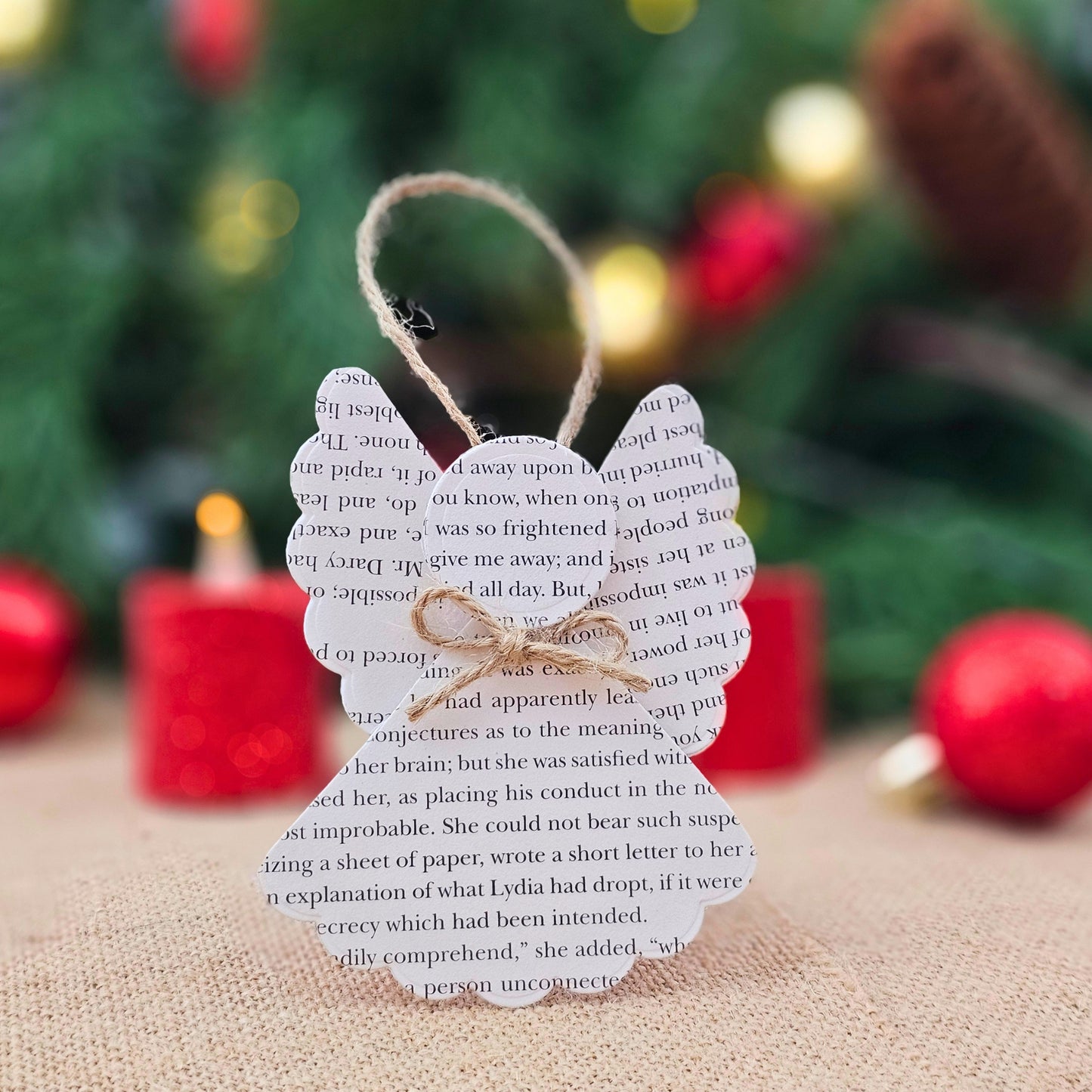 Book Page Angel Ornament