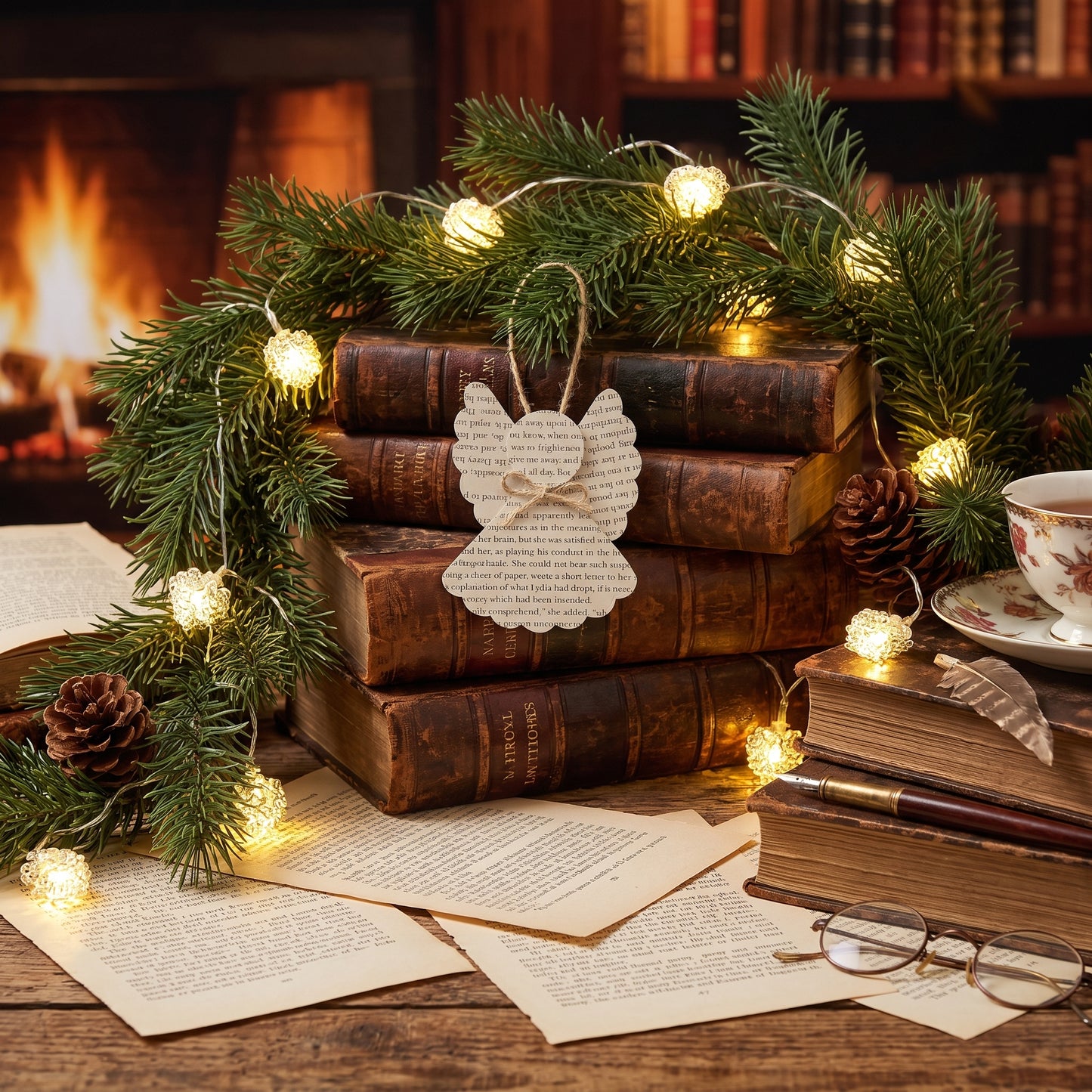 Book Page Angel Ornament