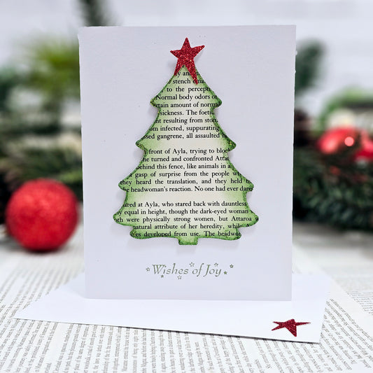 Christmas Tree Book Page Christmas Card
