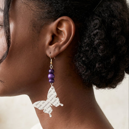 Book Page Butterfly Earrings