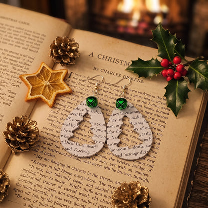 Book Page Christmas Tree Earrings – A Christmas Carol