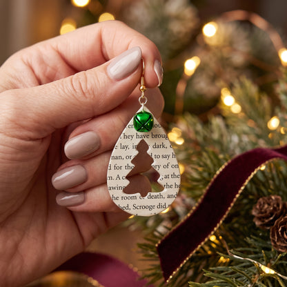 Book Page Christmas Tree Earrings – A Christmas Carol