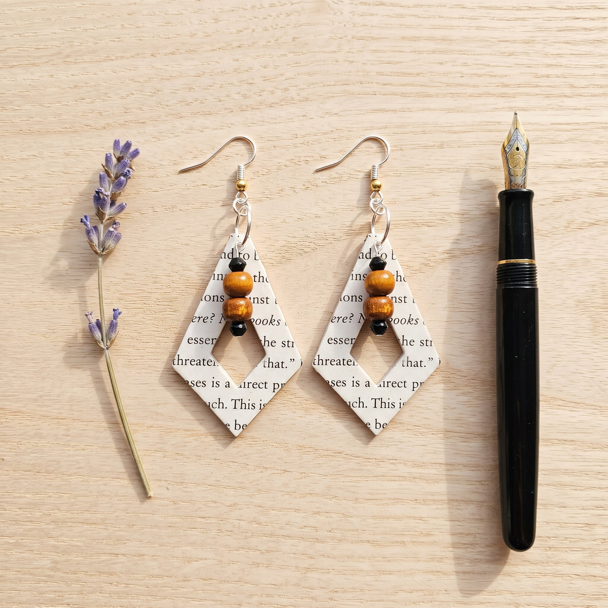 pair of earrings for literary gifts
