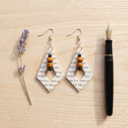 pair of earrings for literary gifts