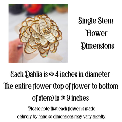 each dahlia is 4 inches in diameter