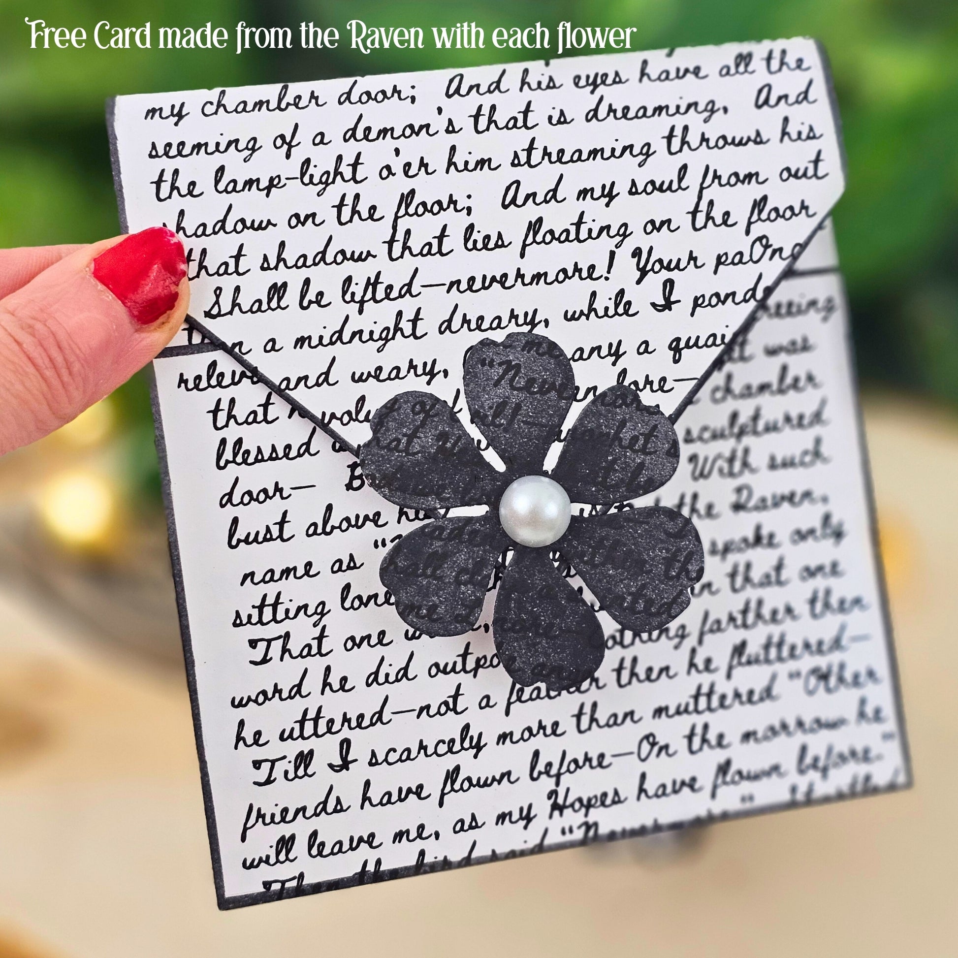 Coordinating Gift Card comes Free with each flower