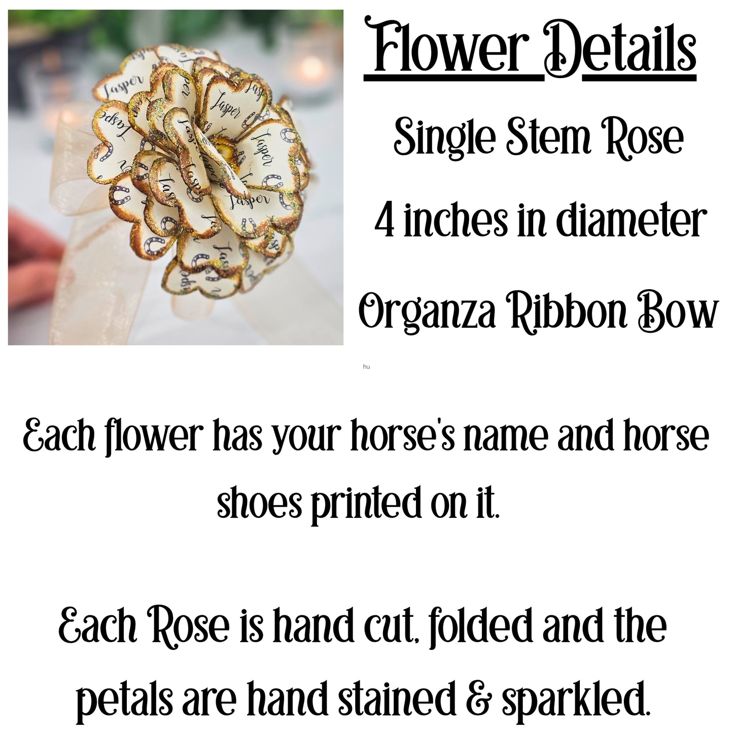 Personalized Memorial Flower for Horse Condolence Gift