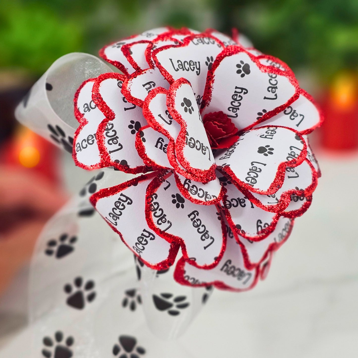 Personalized Pet Memorial Paper Flower, Pet Remebrance Custom Flower, Pet Memorial Art for Sympathy Gift for Loss of Cat or Dog