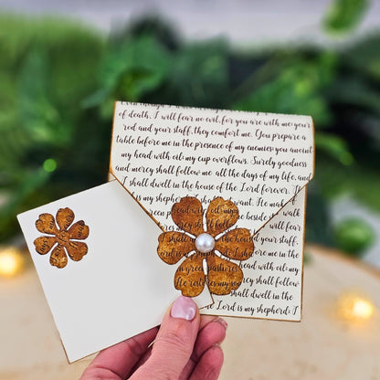 Each rose comes with a coordination gift card