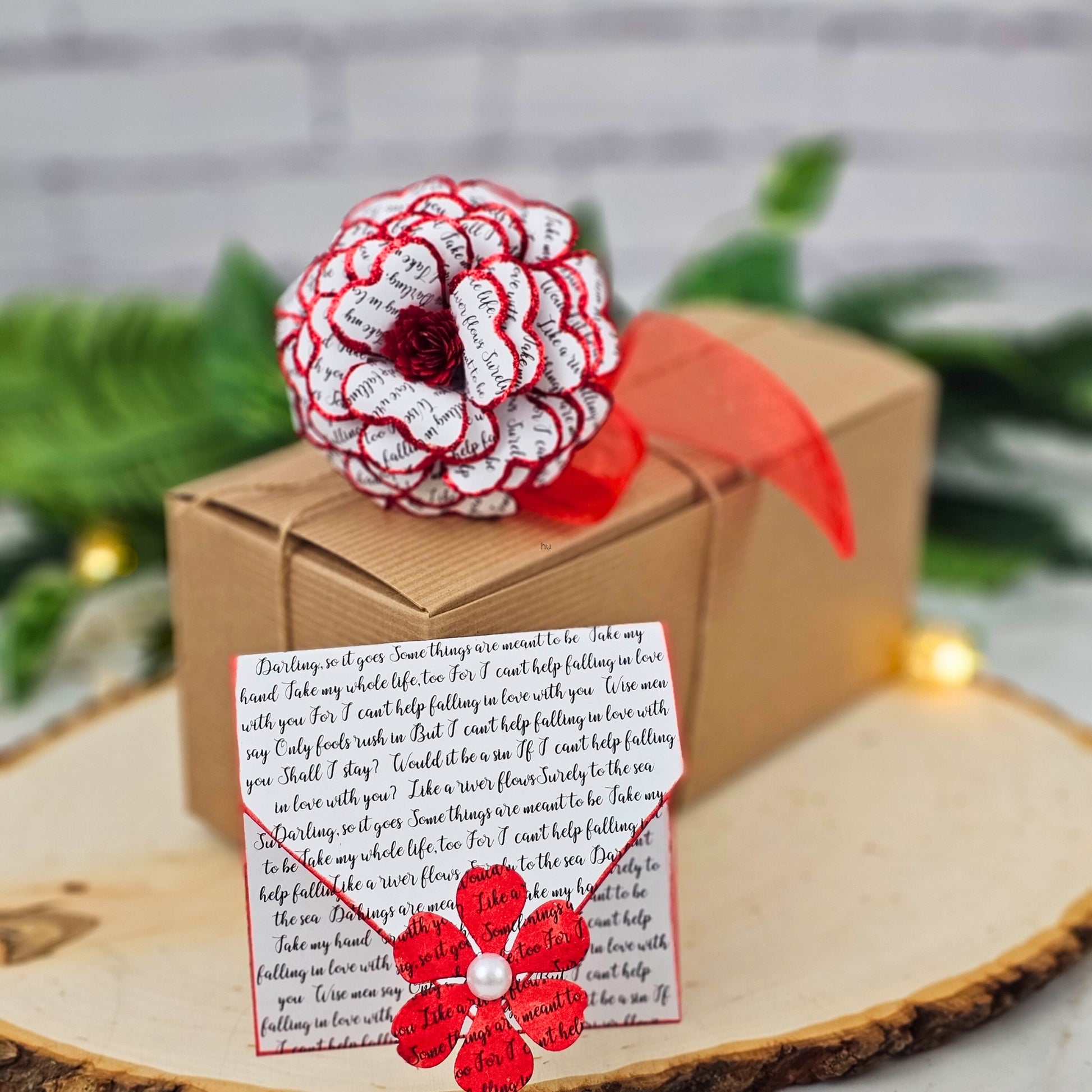 Ready to gift personalized rose in presentation box - no wrapping needed