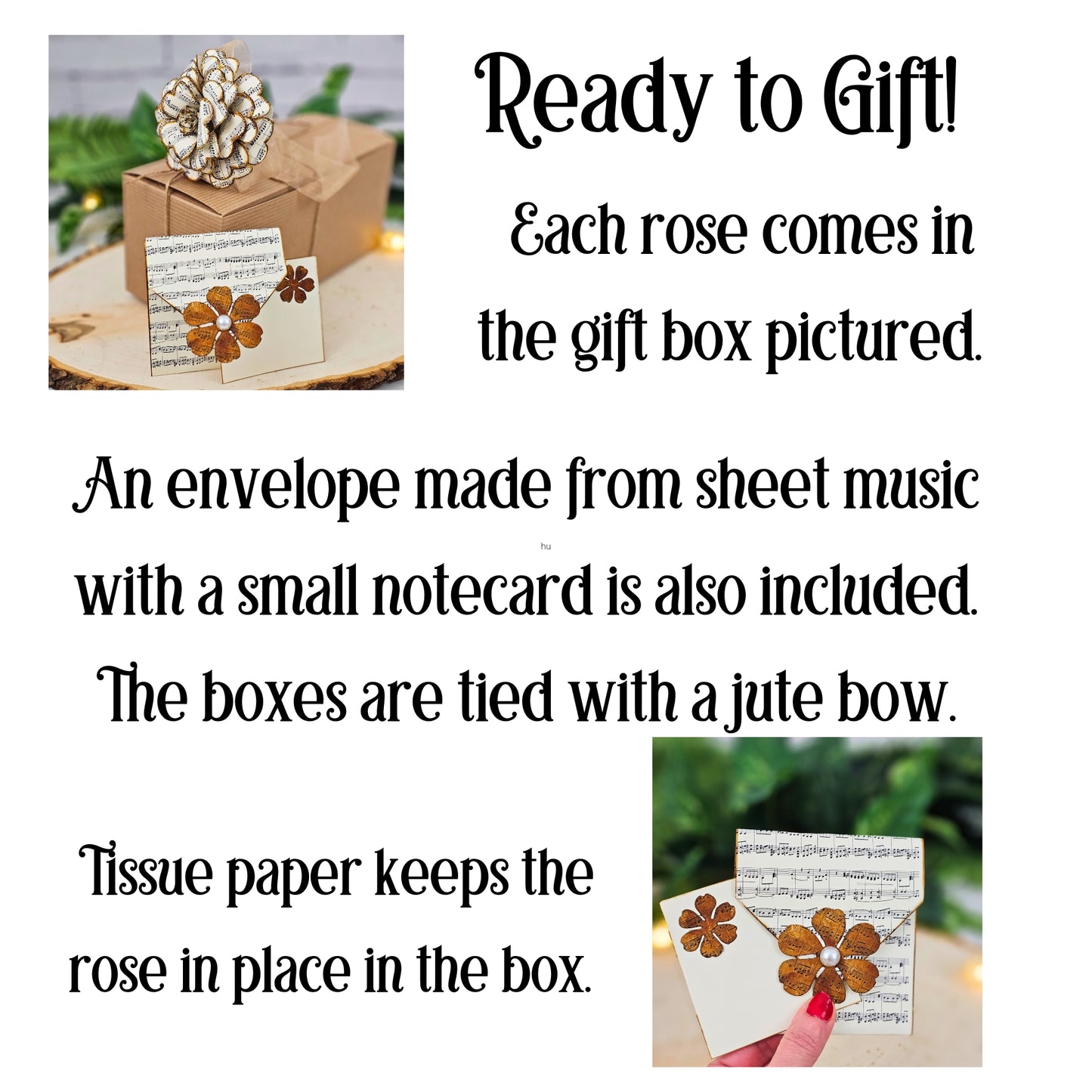 Handmade Sheet Music Paper Rose | Musician Gift | Vintage Paper Flower