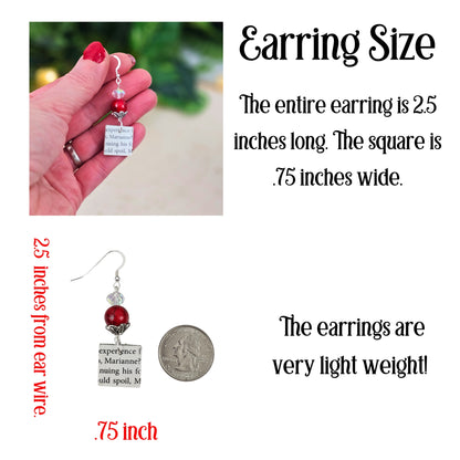 Geometric Book Page Dangle Earrings