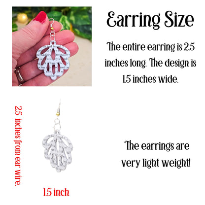 Literary Book Page Leaf Earrings - Gift for Book Lovers & Teachers
