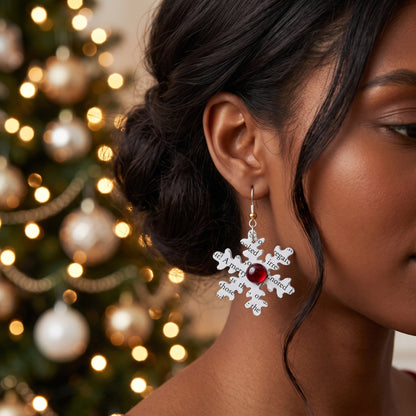 A Christmas Carol Snowflake Earrings | Book Page Jewelry | Literary Christmas Gift