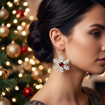 A Christmas Carol Snowflake Earrings | Book Page Jewelry | Literary Christmas Gift