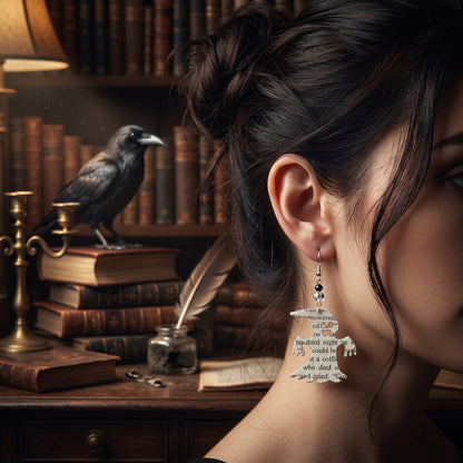 Ghost Book Page Earrings | Halloween Literary Jewelry for Book Lovers