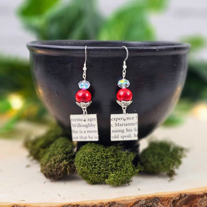 Geometric Book Page Dangle Earrings