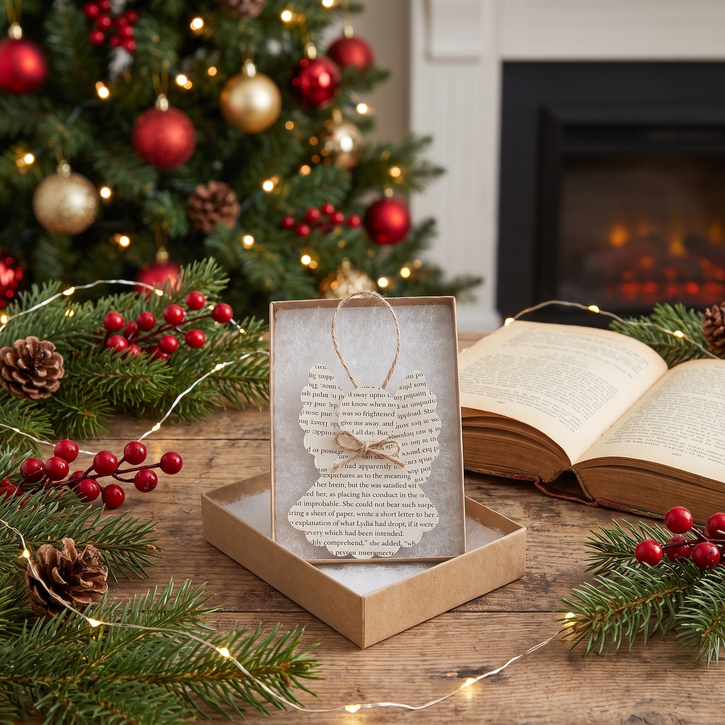 Book Page Angel Ornament