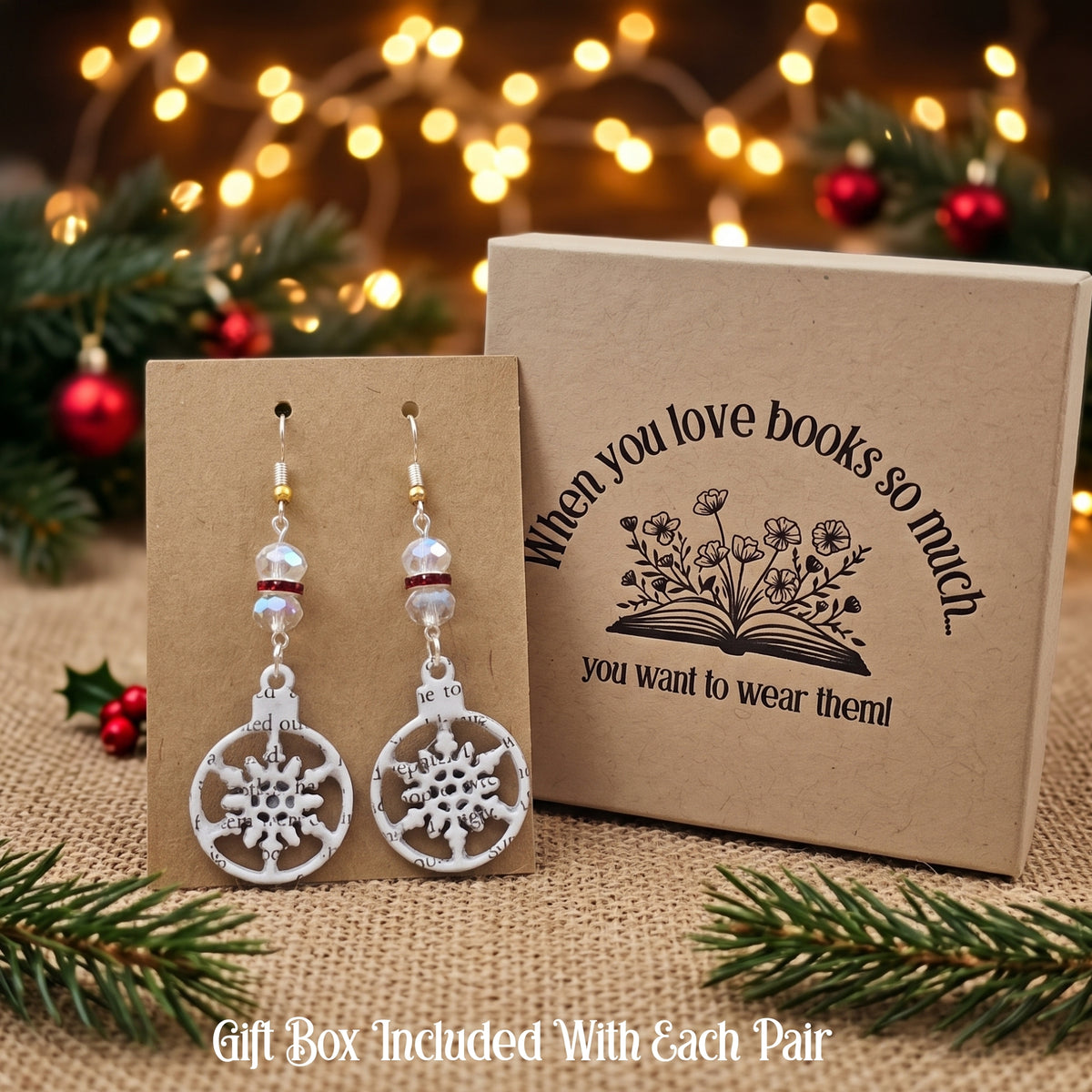 each pair comes with a free literary gift box