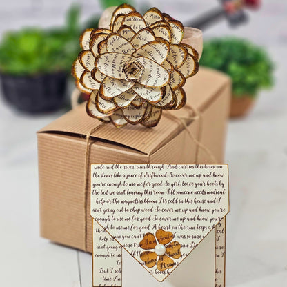 gift box and matching card included with each flower