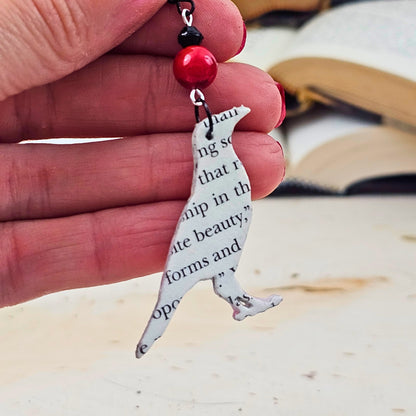 Raven Edgar Allan Poe Dangle Earrings