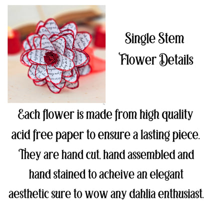 each flower is made from acid free paper