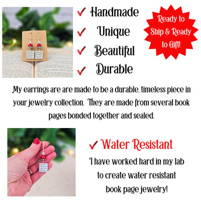 Geometric Book Page Dangle Earrings
