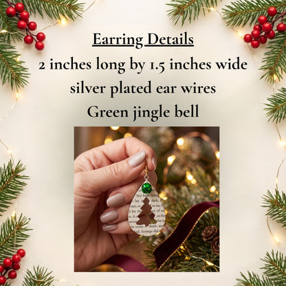 Book Page Christmas Tree Earrings – A Christmas Carol