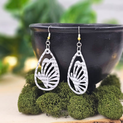 bibliophile gift idea - book page earrings