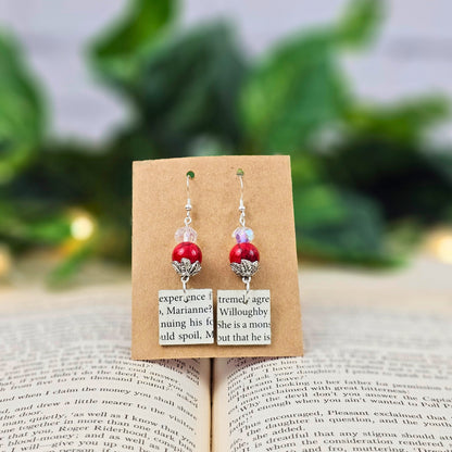 Geometric Book Page Dangle Earrings