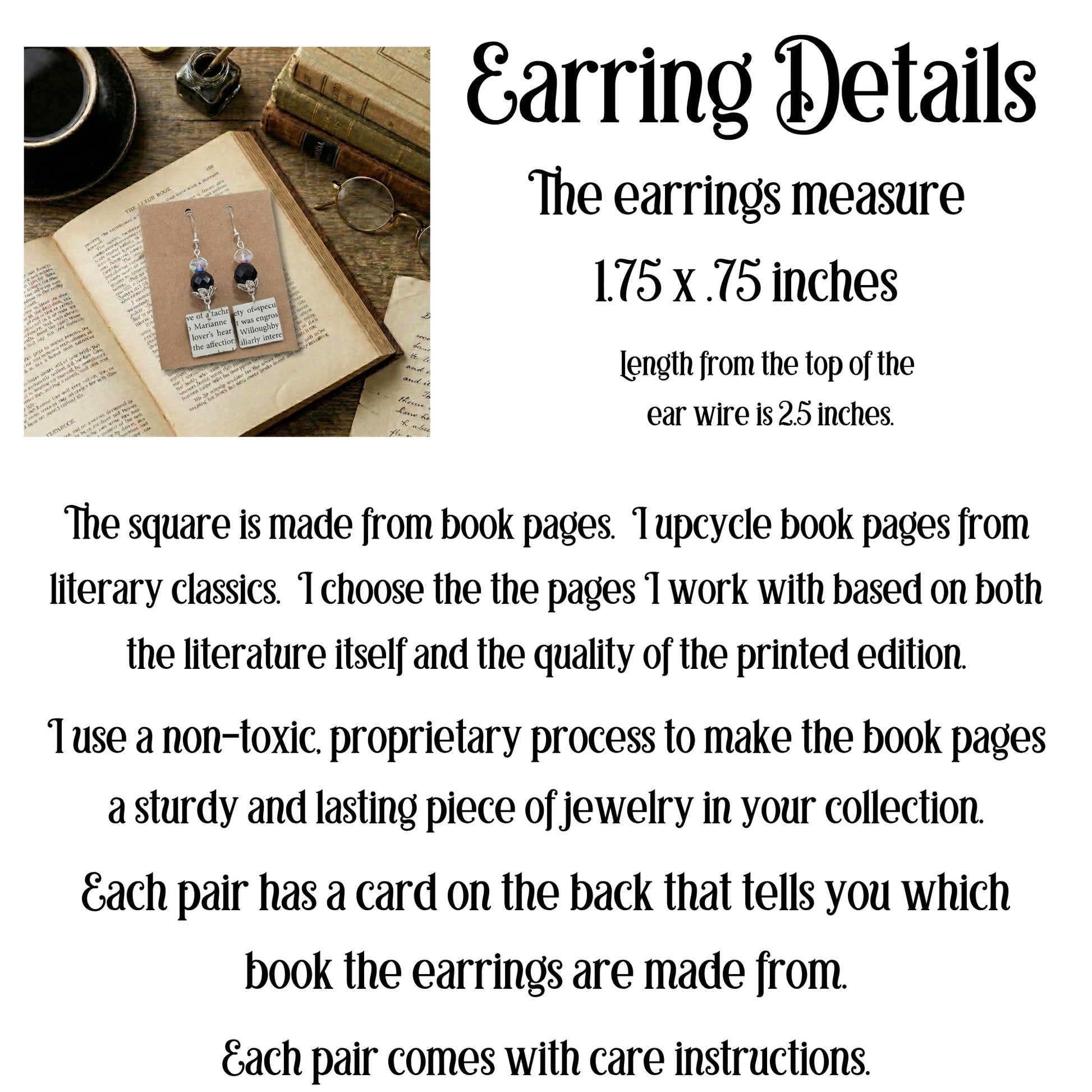 the eararings measure 1.75x.75 inches