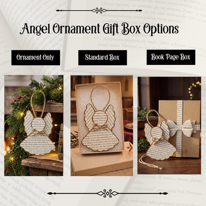 Vintage Style Book Page Angel Christmas Ornament