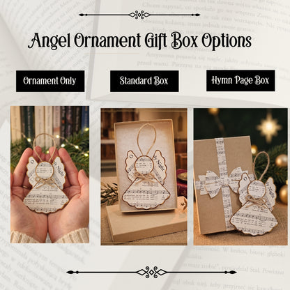 O Holy Night Paper Angel Ornament | Handmade Hymn Page Keepsake