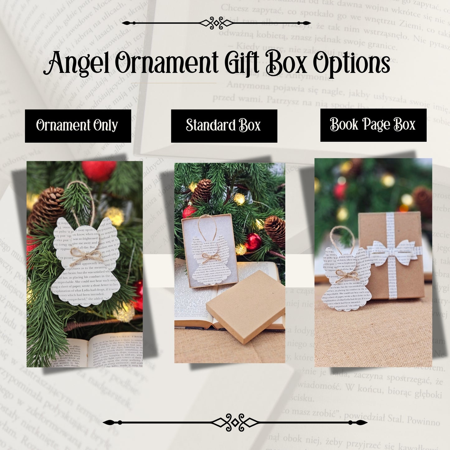 Book Page Angel Ornament