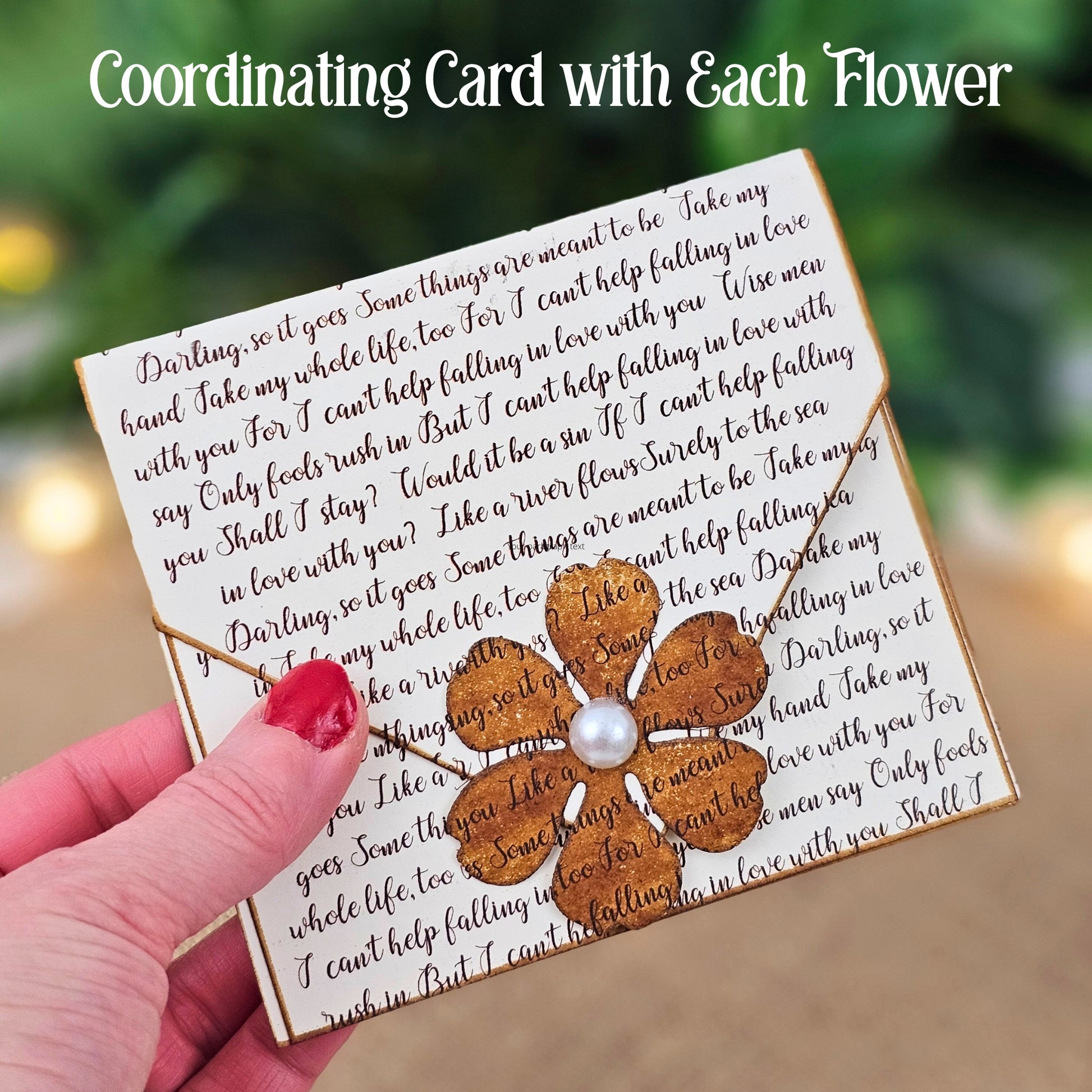 coordinating gift card included