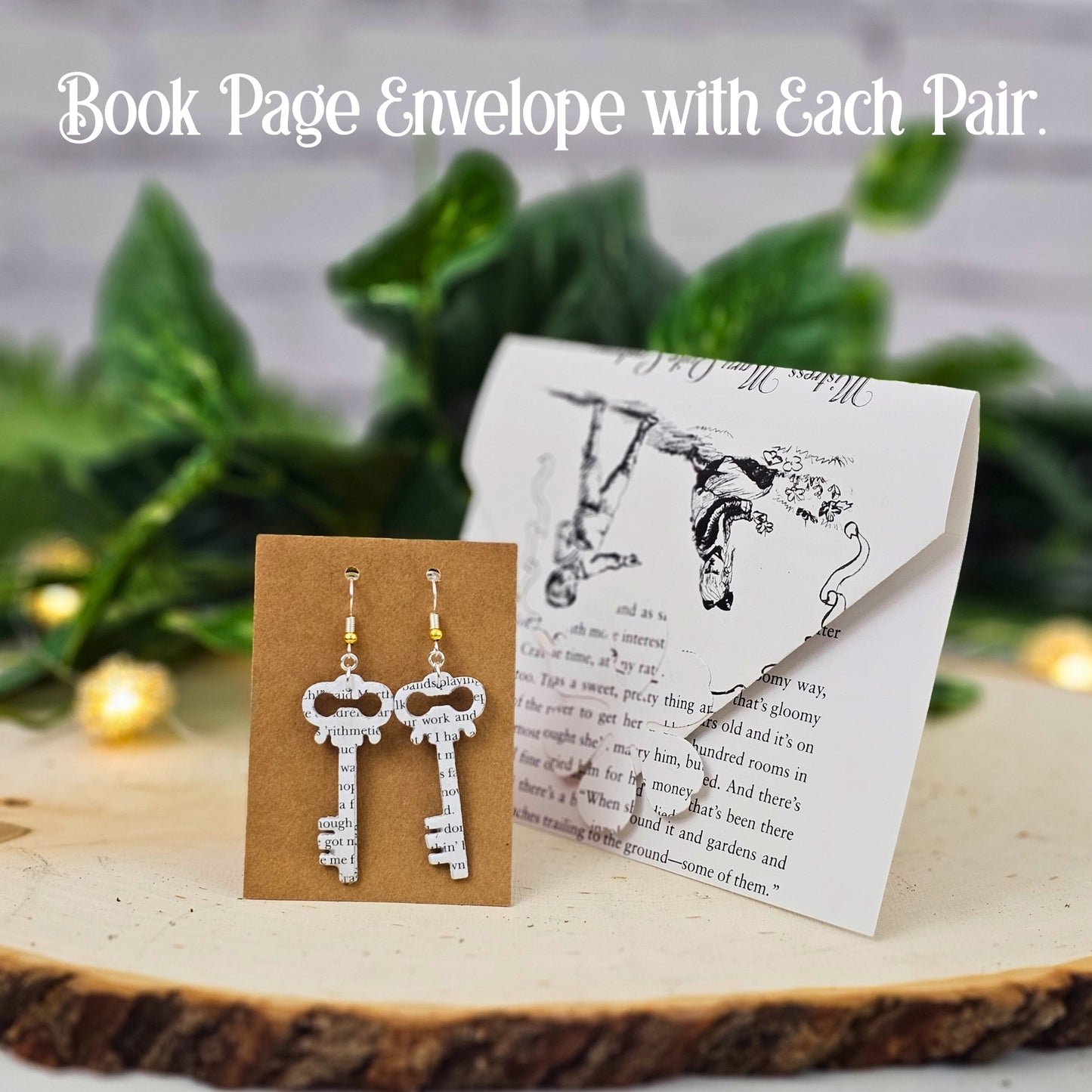 Each Pair Comes with a book page envelope for gifting